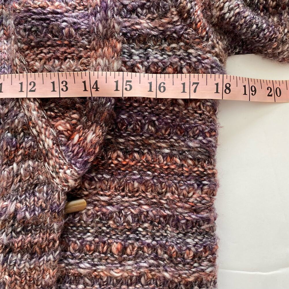 Knox Rose Multicolor Wool Alpaca Blend Cardigan Duster Size Small - Picture 7 of 8